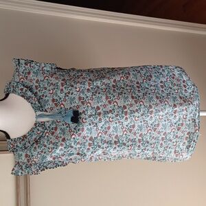 Boden Laurie Sleeveless Top With Ruffles & Tassel Tie US 10